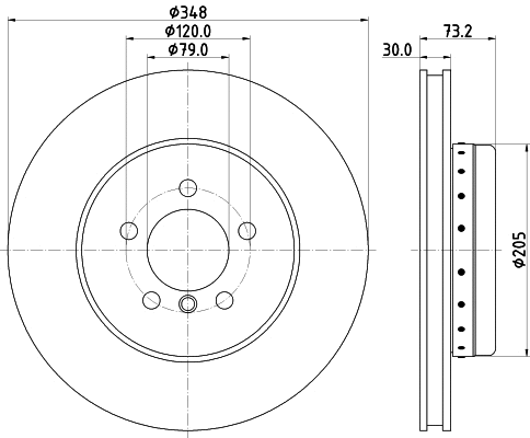 8DD 355 120-751 BEHR/HELLA/PAGID Тормозной диск (фото 1)