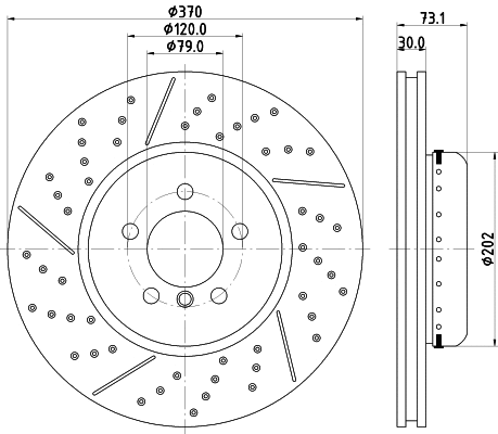 8DD 355 120-771 BEHR/HELLA/PAGID Тормозной диск (фото 1)