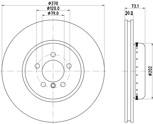 8DD 355 120-831 BEHR/HELLA/PAGID Тормозной диск (фото 1)