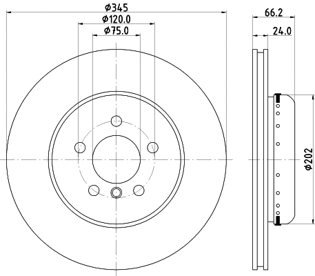 8DD 355 120-851 BEHR/HELLA/PAGID Тормозной диск (фото 1)