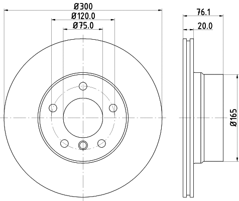 8DD 355 120-902 BEHR/HELLA/PAGID Тормозной диск (фото 1)