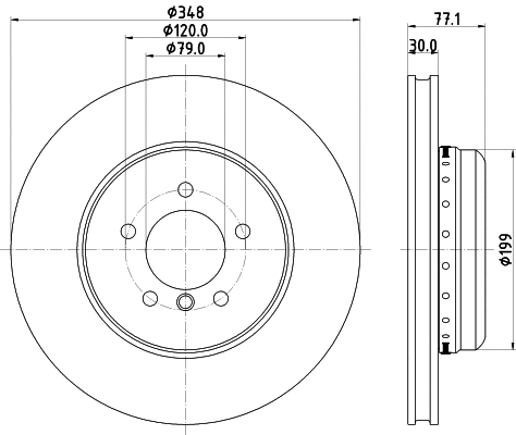 8DD 355 120-981 BEHR/HELLA/PAGID Тормозной диск (фото 1)