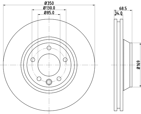 8DD 355 121-091 BEHR/HELLA/PAGID Тормозной диск (фото 1)