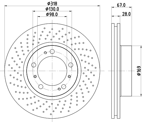 8DD 355 121-922 BEHR/HELLA/PAGID Тормозной диск (фото 1)