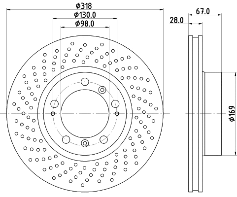 8DD 355 121-932 BEHR/HELLA/PAGID Тормозной диск (фото 4)