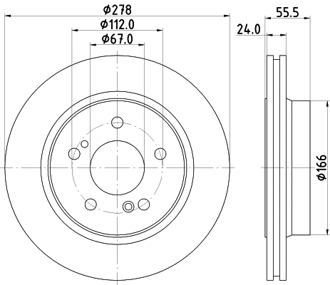 8DD 355 122-252 BEHR/HELLA/PAGID Тормозной диск (фото 1)