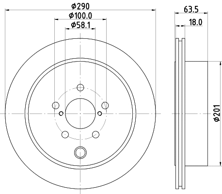 8DD 355 122-281 BEHR/HELLA/PAGID Тормозной диск (фото 1)