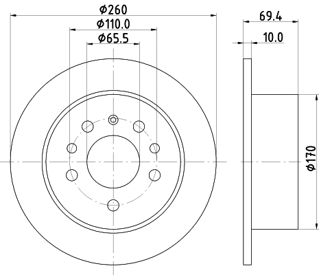 8DD 355 122-282 BEHR/HELLA/PAGID Тормозной диск (фото 1)