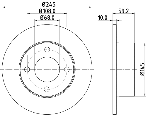 8DD 355 122-352 BEHR/HELLA/PAGID Тормозной диск (фото 1)