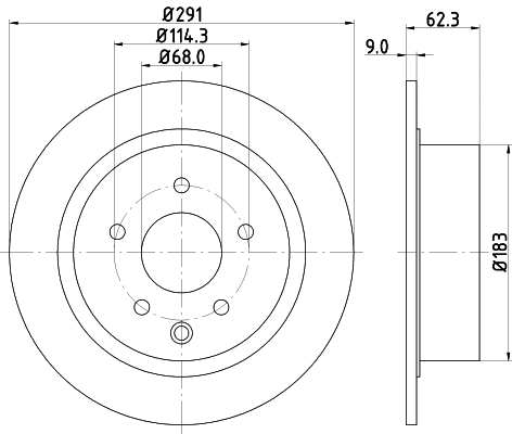 8DD 355 122-421 BEHR/HELLA/PAGID Тормозной диск (фото 1)