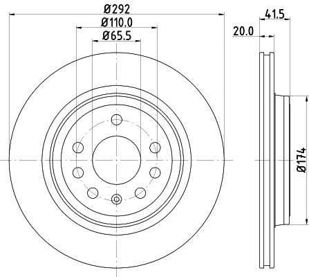 8DD 355 122-542 BEHR/HELLA/PAGID Тормозной диск (фото 1)