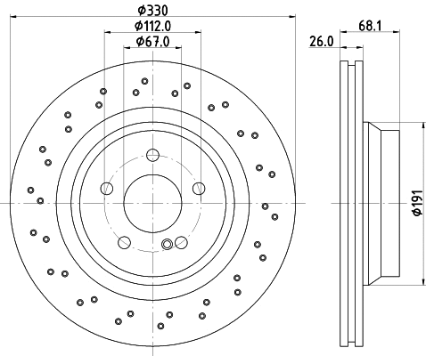 8DD 355 122-572 BEHR/HELLA/PAGID Тормозной диск (фото 1)