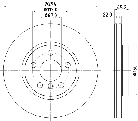 8DD 355 122-651 BEHR/HELLA/PAGID Тормозной диск (фото 1)