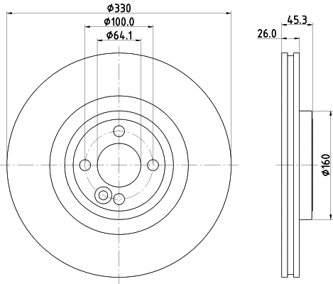 8DD 355 122-731 BEHR/HELLA/PAGID Тормозной диск (фото 1)