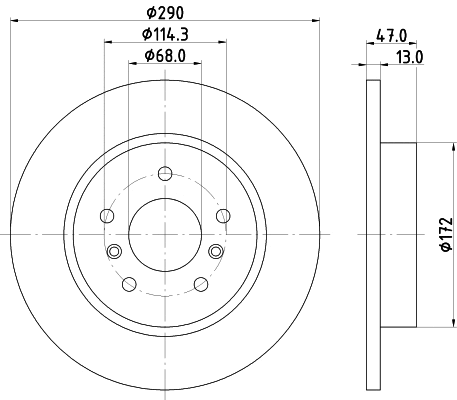 8DD 355 122-771 BEHR/HELLA/PAGID Тормозной диск (фото 1)