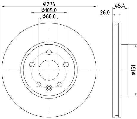 8DD 355 122-841 BEHR/HELLA/PAGID Тормозной диск (фото 1)