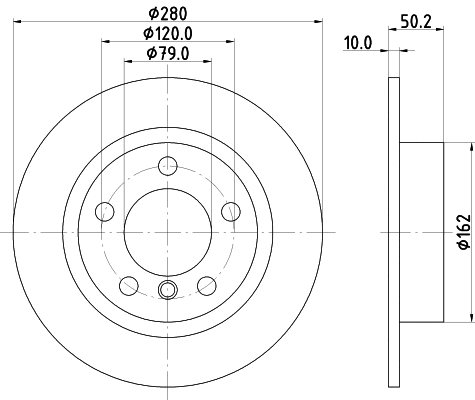 8DD 355 123-001 BEHR/HELLA/PAGID Тормозной диск (фото 1)