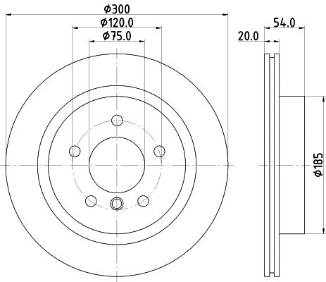 8DD 355 123-011 BEHR/HELLA/PAGID Тормозной диск (фото 1)