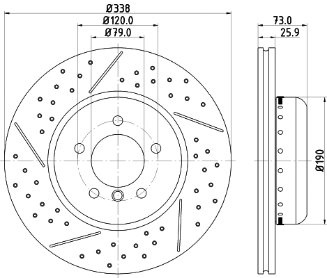 8DD 355 123-041 BEHR/HELLA/PAGID Тормозной диск (фото 1)