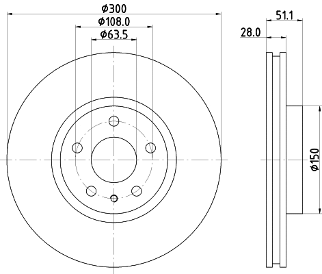 8DD 355 123-161 BEHR/HELLA/PAGID Тормозной диск (фото 1)