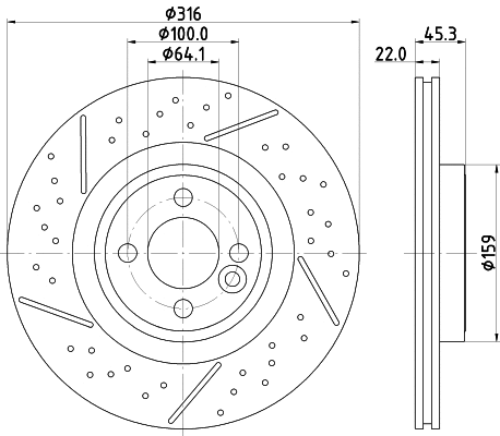 8DD 355 123-471 BEHR/HELLA/PAGID Тормозной диск (фото 1)