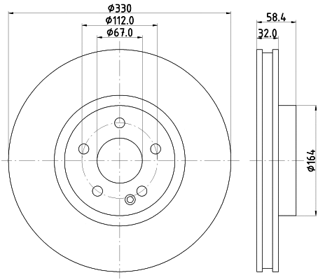 8DD 355 123-501 BEHR/HELLA/PAGID Тормозной диск (фото 1)