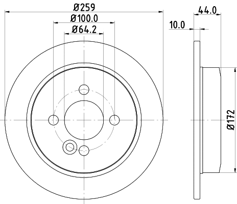 8DD 355 123-671 BEHR/HELLA/PAGID Тормозной диск (фото 1)