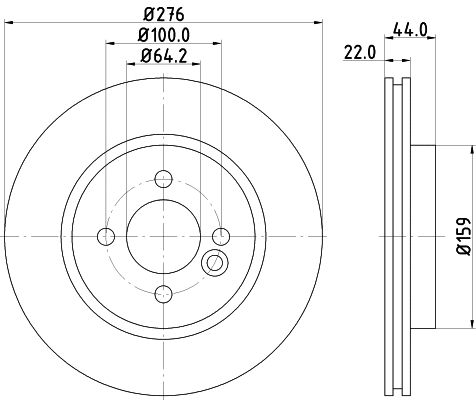 8DD 355 123-851 BEHR/HELLA/PAGID Тормозной диск (фото 1)