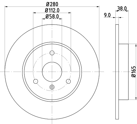 8DD 355 124-001 BEHR/HELLA/PAGID Тормозной диск (фото 1)