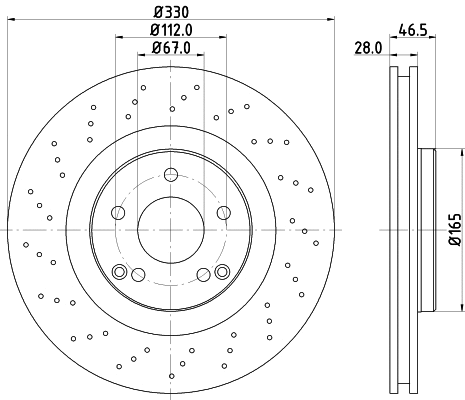 8DD 355 124-421 BEHR/HELLA/PAGID Тормозной диск (фото 1)