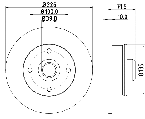 8DD 355 124-581 BEHR/HELLA/PAGID Тормозной диск (фото 1)