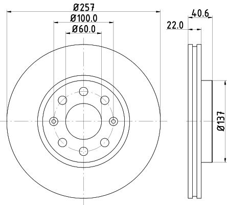 8DD 355 124-941 BEHR/HELLA/PAGID Тормозной диск (фото 1)