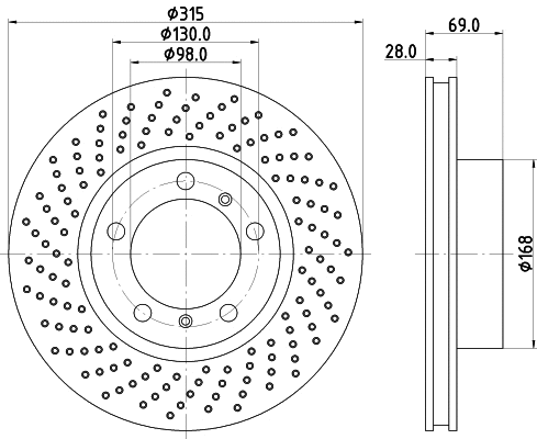 8DD 355 125-051 BEHR/HELLA/PAGID Тормозной диск (фото 1)