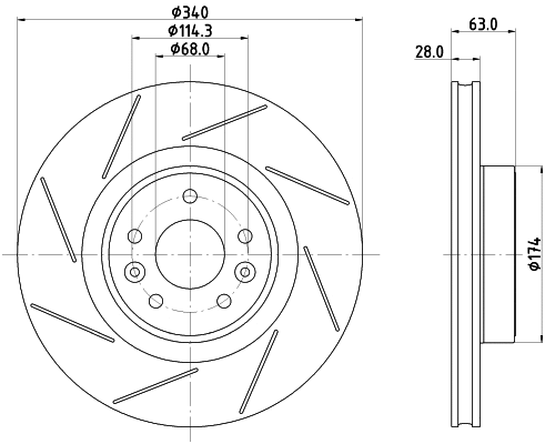 8DD 355 125-211 BEHR/HELLA/PAGID Тормозной диск (фото 1)