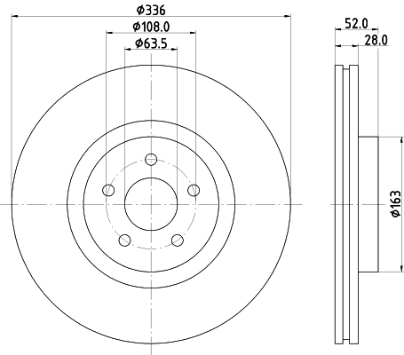 8DD 355 125-221 BEHR/HELLA/PAGID Тормозной диск (фото 1)