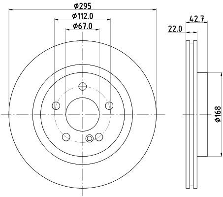 8DD 355 125-381 BEHR/HELLA/PAGID Тормозной диск (фото 1)