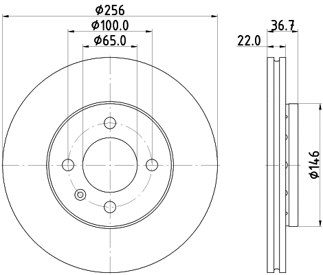 8DD 355 125-391 BEHR/HELLA/PAGID Тормозной диск (фото 1)