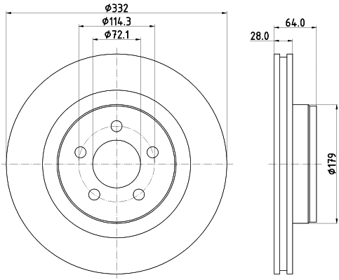 8DD 355 125-441 BEHR/HELLA/PAGID Тормозной диск (фото 1)