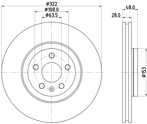 8DD 355 125-471 BEHR/HELLA/PAGID Тормозной диск (фото 1)