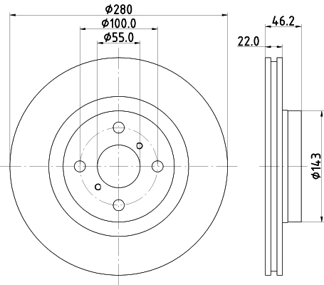 8DD 355 125-491 BEHR/HELLA/PAGID Тормозной диск (фото 1)