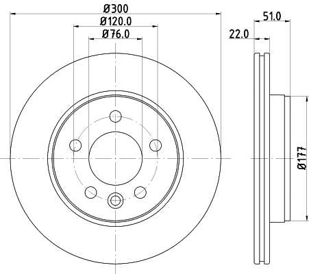 8DD 355 125-571 BEHR/HELLA/PAGID Тормозной диск (фото 1)