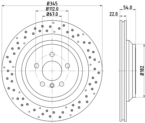 8DD 355 126-281 BEHR/HELLA/PAGID Тормозной диск (фото 1)