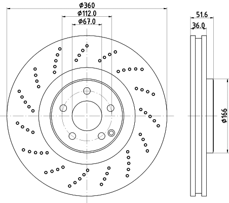 8DD 355 126-341 BEHR/HELLA/PAGID Тормозной диск (фото 1)
