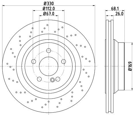 8DD 355 126-401 BEHR/HELLA/PAGID Тормозной диск (фото 1)