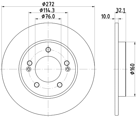 8DD 355 126-501 BEHR/HELLA/PAGID Тормозной диск (фото 1)