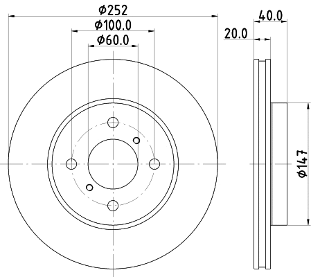 8DD 355 126-621 BEHR/HELLA/PAGID Тормозной диск (фото 1)