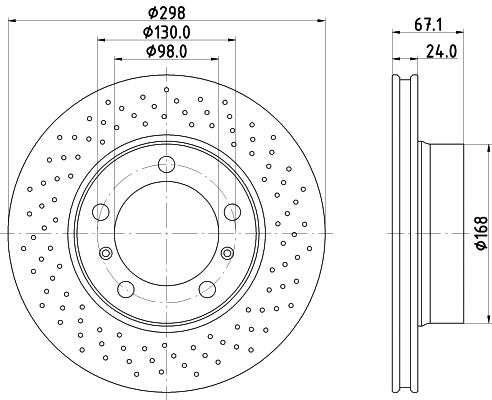 8DD 355 126-881 BEHR/HELLA/PAGID Тормозной диск (фото 1)