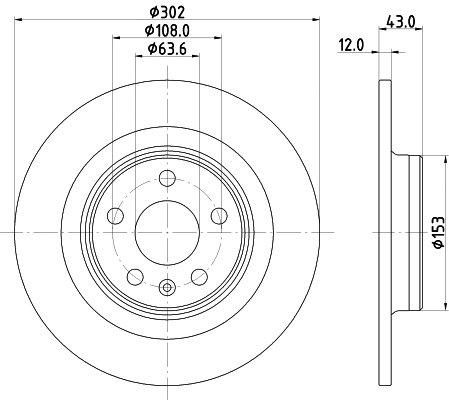 8DD 355 126-991 BEHR/HELLA/PAGID Тормозной диск (фото 1)