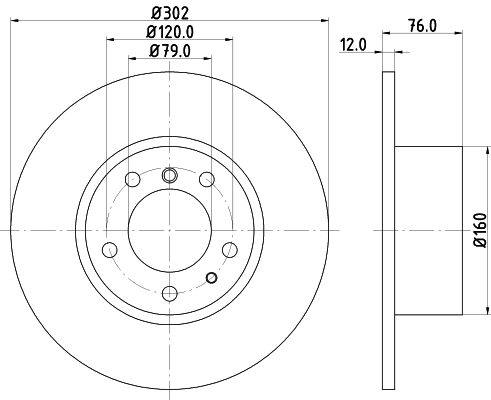 8DD 355 127-021 BEHR/HELLA/PAGID Тормозной диск (фото 1)