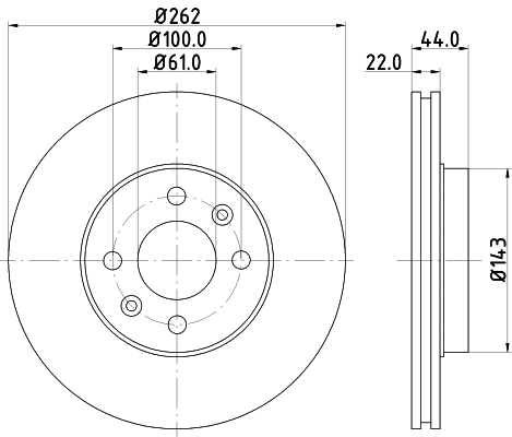 8DD 355 127-141 BEHR/HELLA/PAGID Тормозной диск (фото 1)